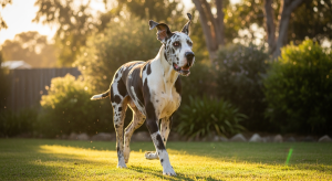 Great Dane dog playing outdoors - pet insurance Australia